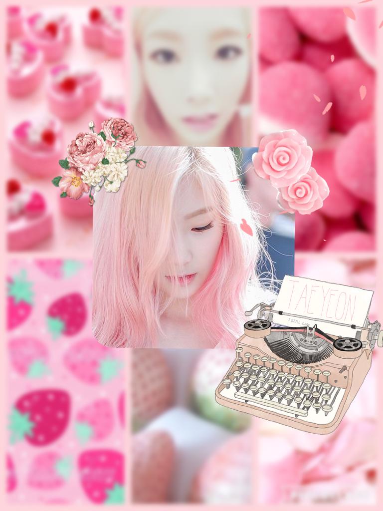 Taeyeon with Pink hair(i love you my Taeyeon)