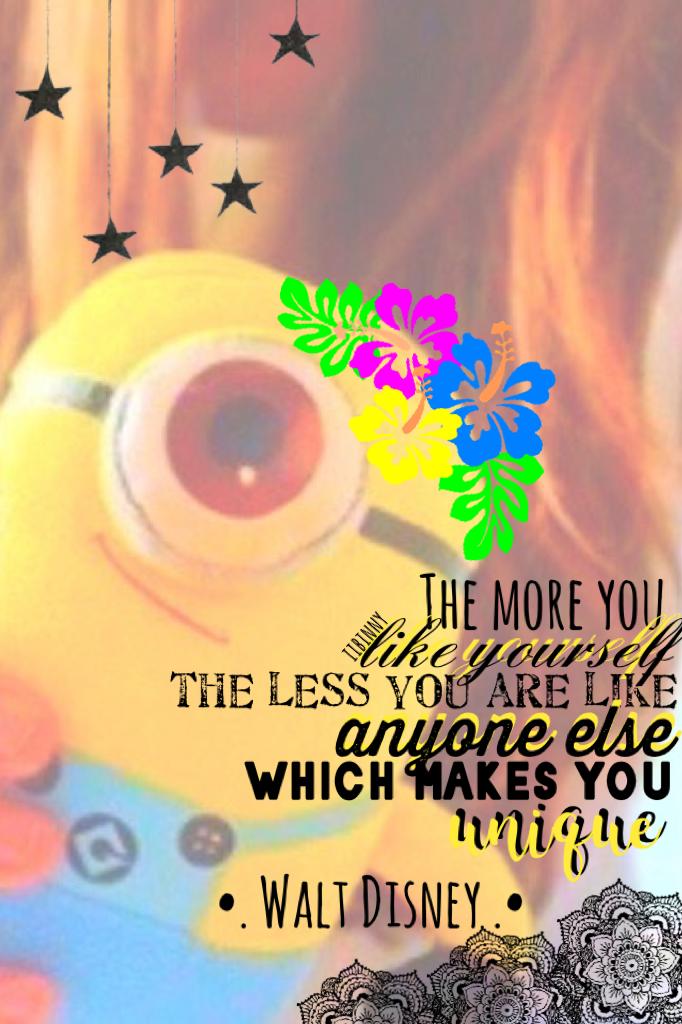Tap me :)

I really love this collage I made. I love minions, Disney, and uniqueness ;)