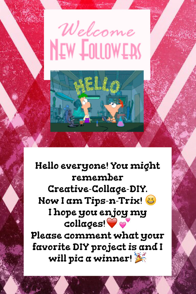 Hello everyone! You might remember 
Creative-Collage-DIY. 
Now I am Tips-n-Trix! 😆
I hope you enjoy my collages!❤️💕
Please comment what your favorite DIY project is and I will pic a winner! 🎉