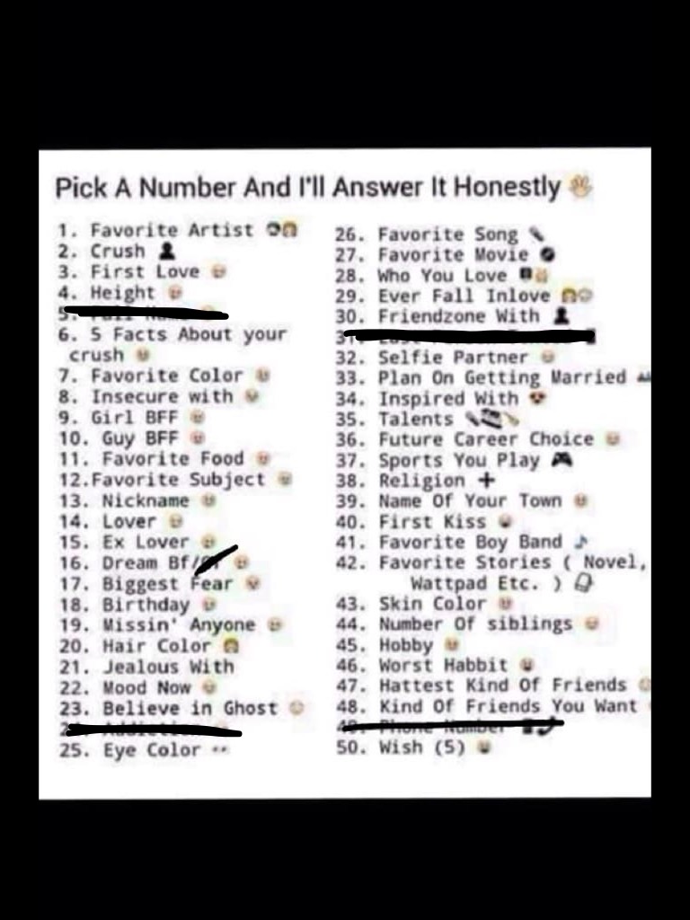 Pick a number and I will answer the question. 