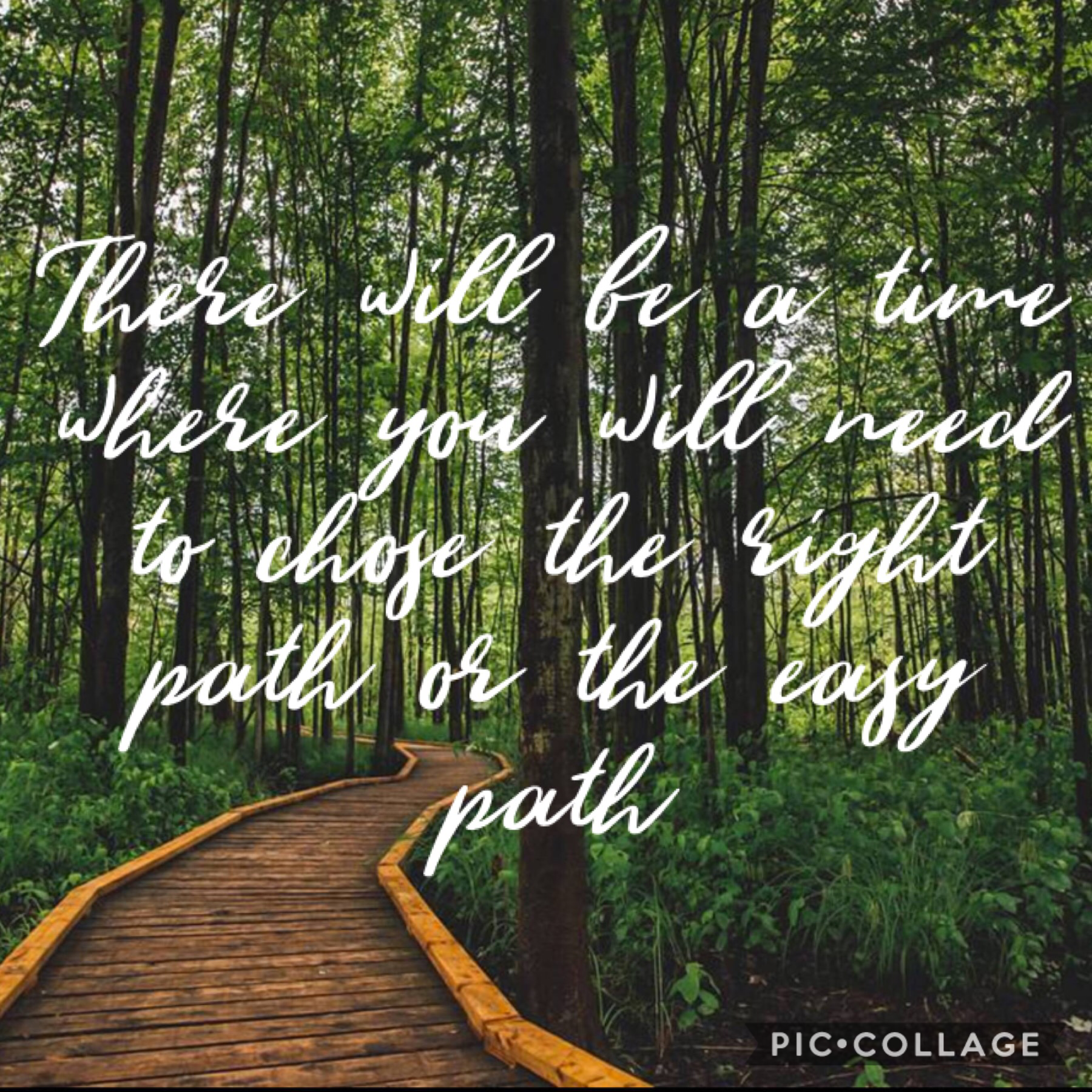 There will be a time in your life where you will need to choose the right path or the easy path