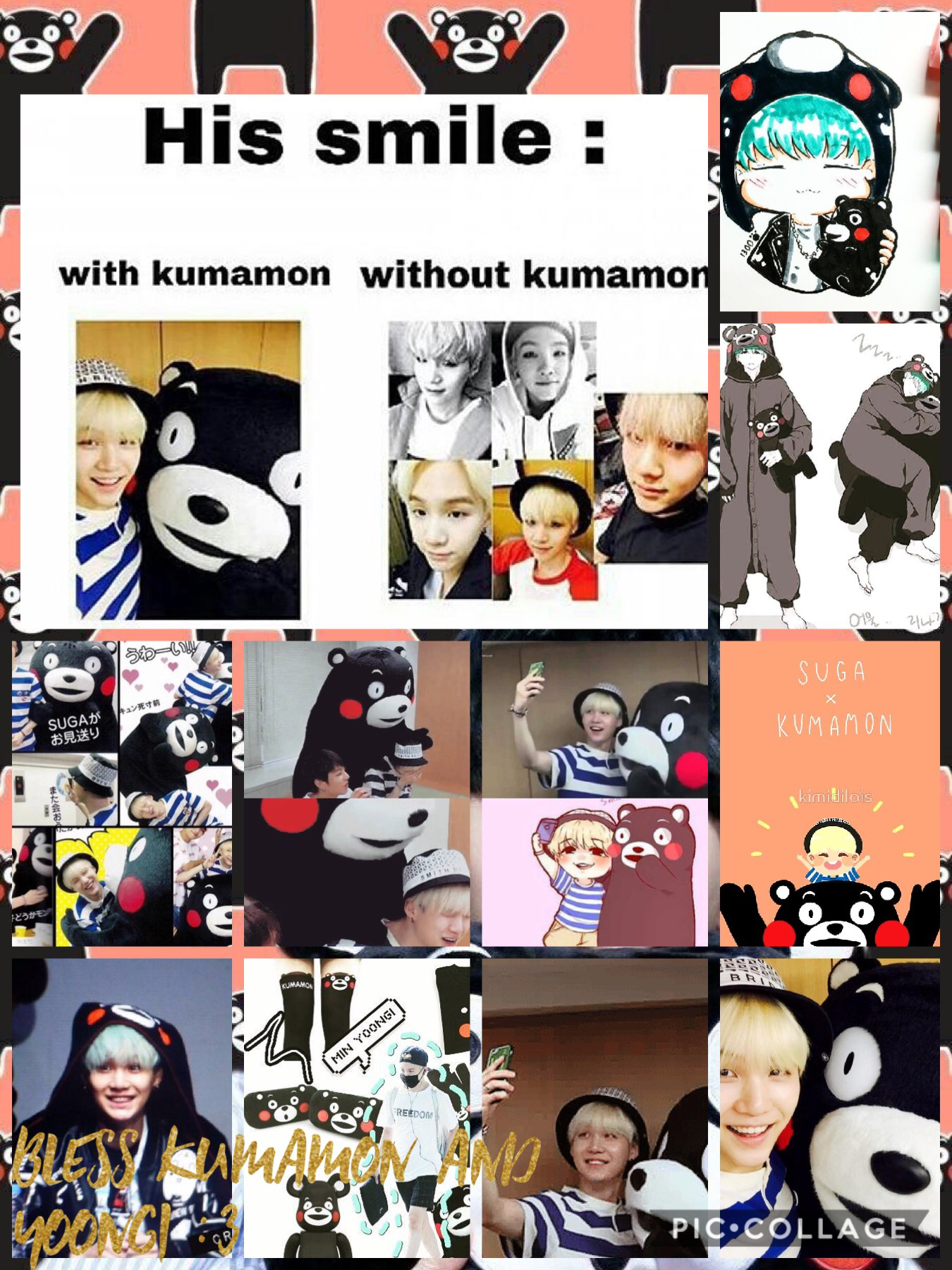 Kumamon is a blessing to Yoongi UwU Just like he is for us :3