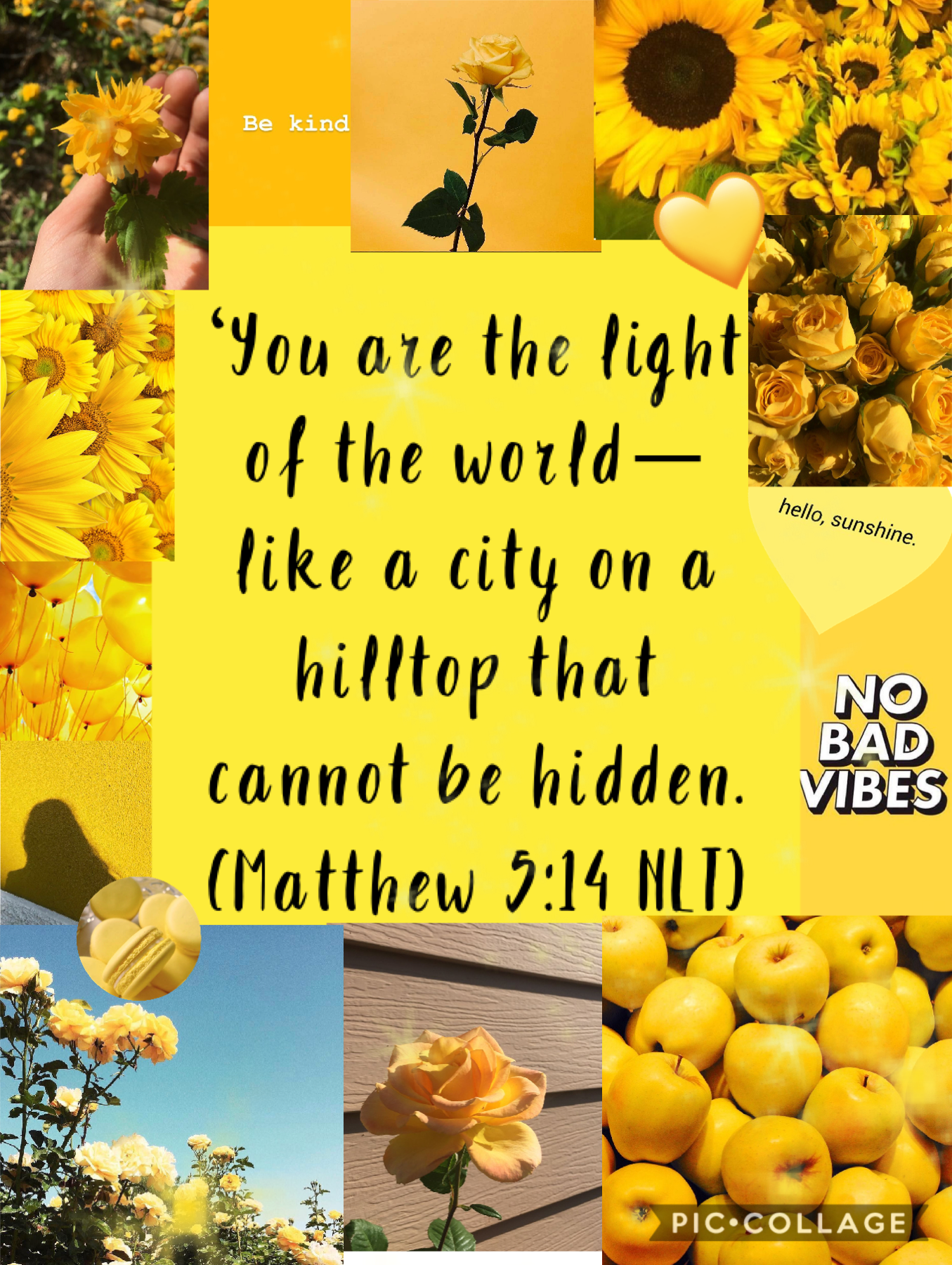 💛💛💛

#yellow #heart #aesthetic #verse #Bible #hope #joy #flower #collage #PC #friends #piccollage #happiness #lemons 