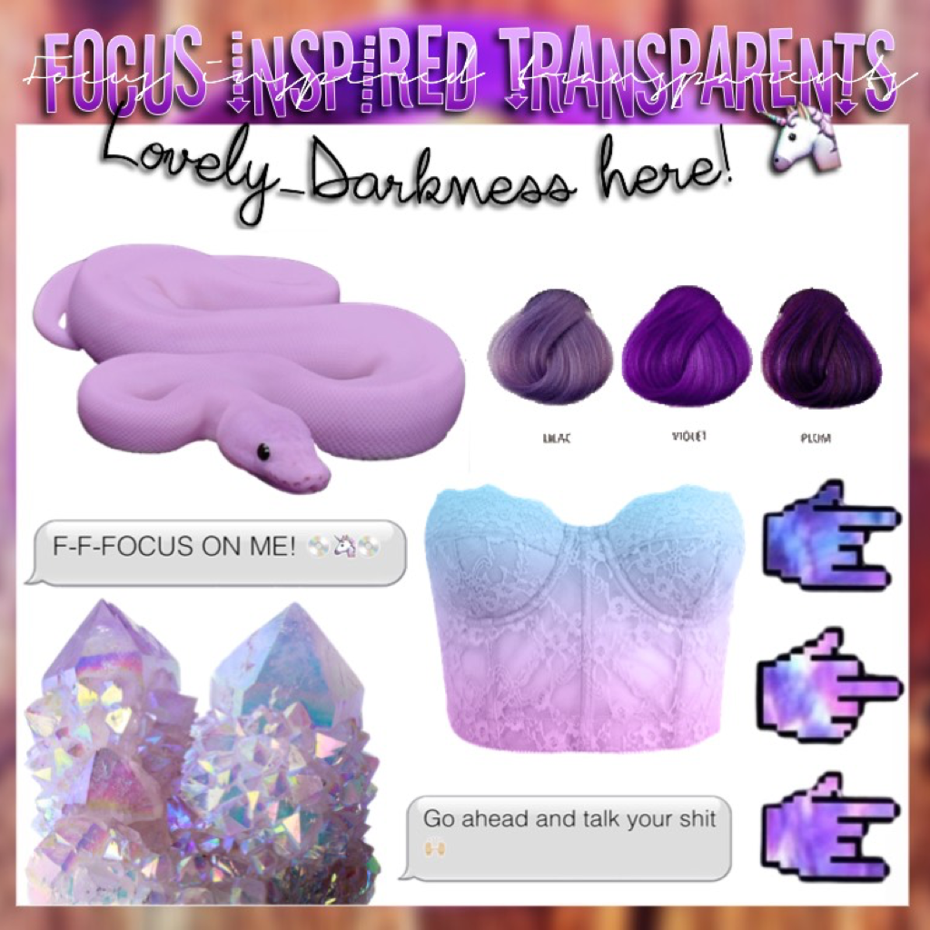 Lilac focus inspired transparents! 🔮Wich one is your fav? I love them all! Also focus day is ending... Hope y'all enjoyed! If you liked it comment FOCUSJOURNEY🍙! 