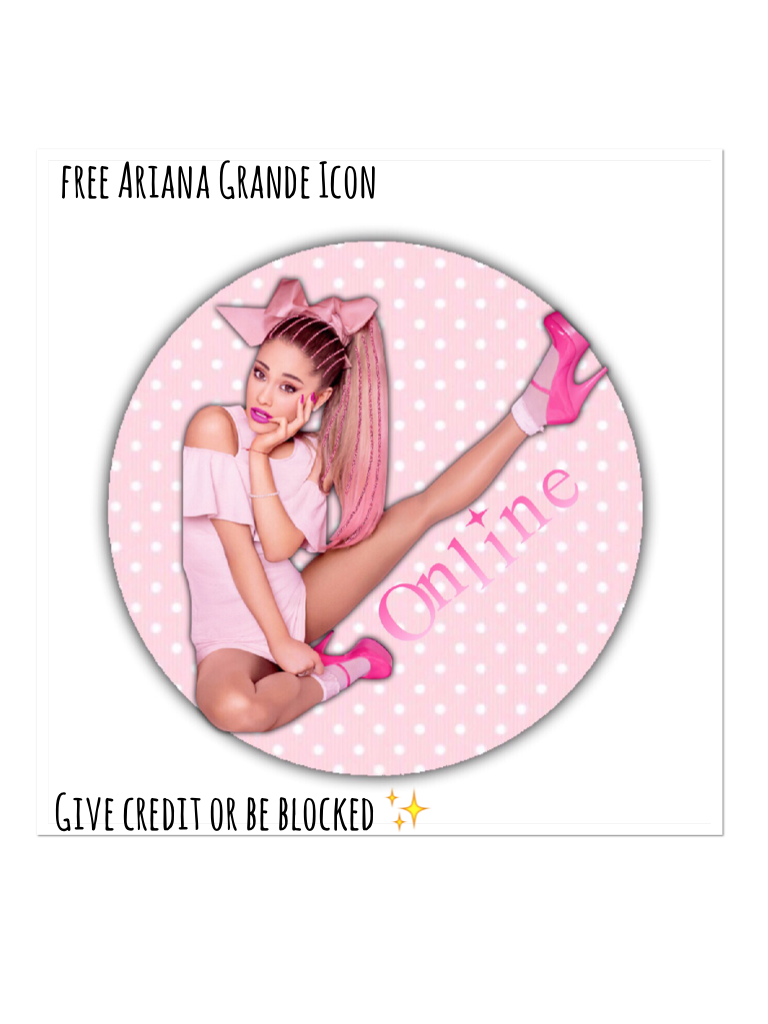 ✨ Free Ariana Grande Icon! Please give credit or be blocked ✨