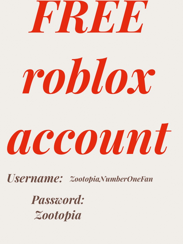 FREE roblox account 