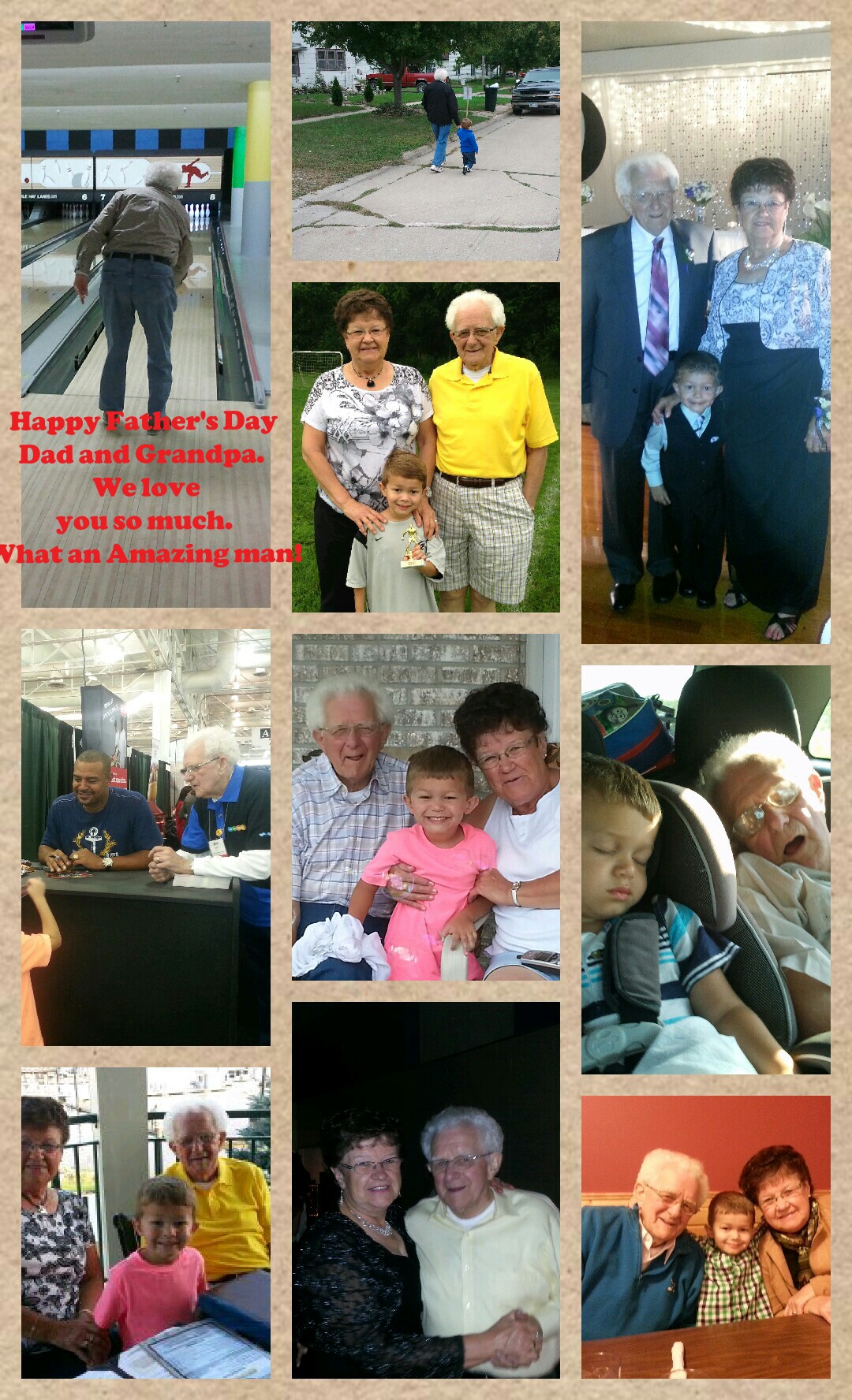 Happy Father's Day 
Dad and Grandpa.  
We love
you so much. 
What an Amazing man! 