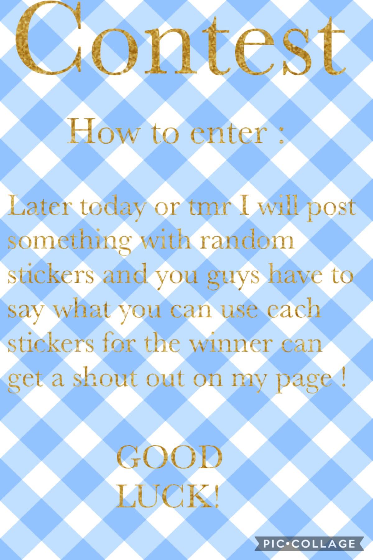Having a contest look at how you can enter oh also if you read this comment OMG in the comments I doubt you’ll read this but I you do you’ll have a higher chance of winning ! 