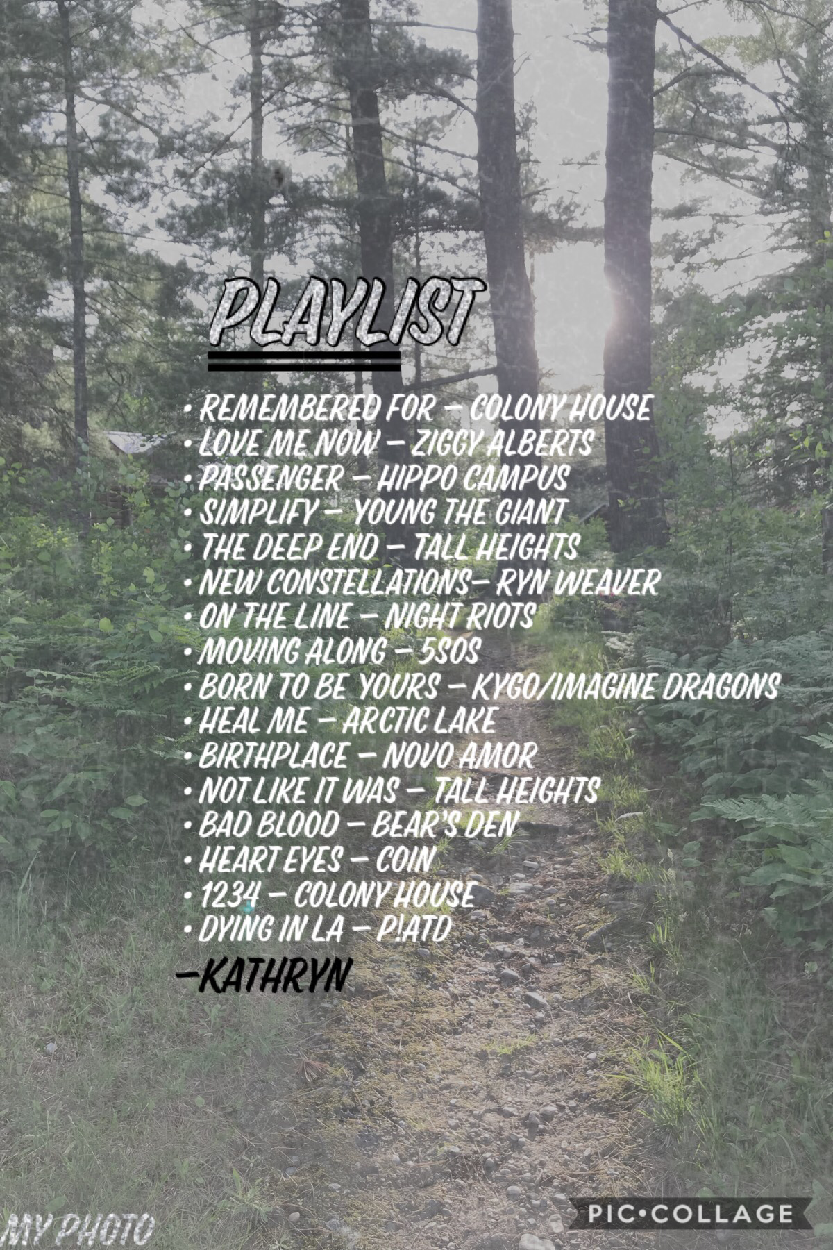 I’m currently on vacation in the Upper Peninsula (of Michigan) so I decided I’d share my vacation playlist with you guys, since a 9 hour car ride must always have a pretty great playlist to go with it. 😊🌿 How many do you know? 