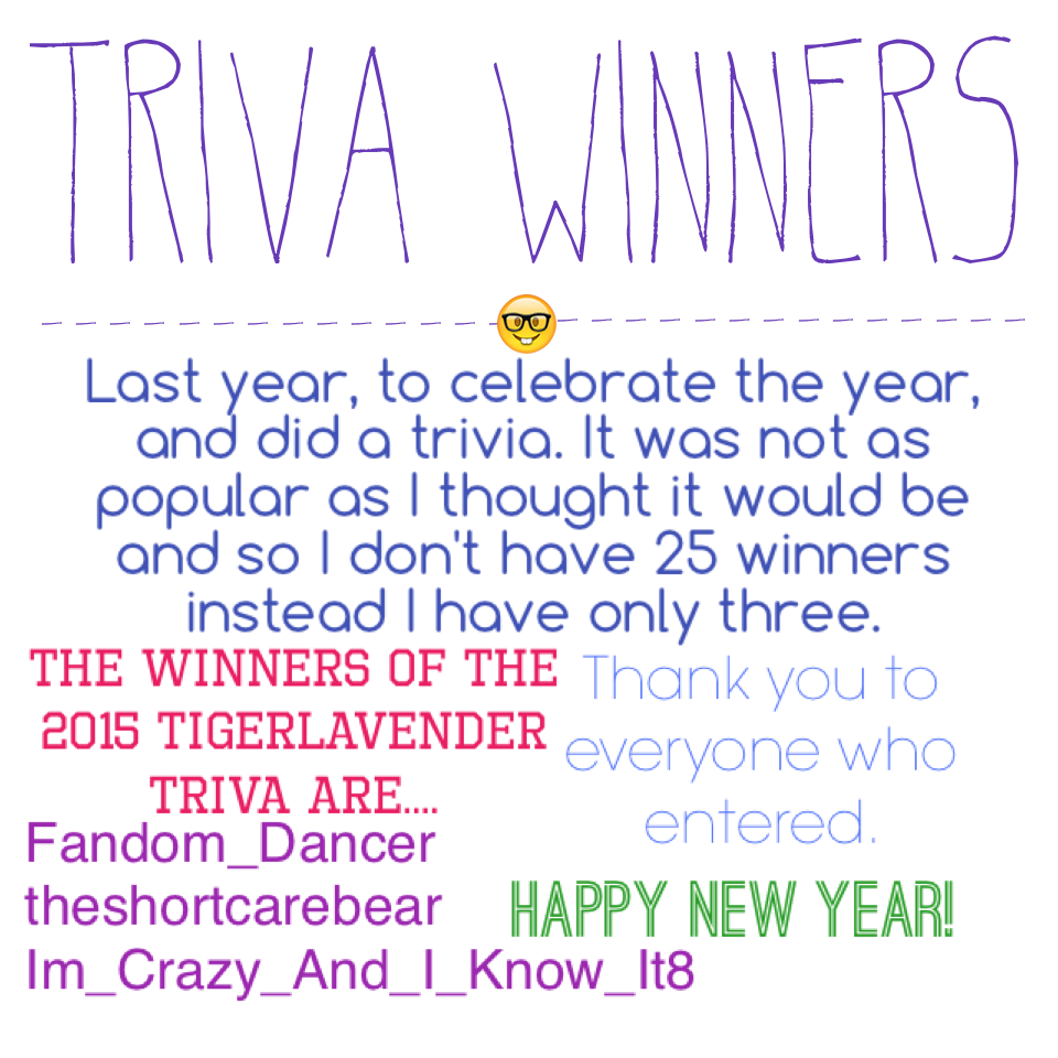 Triva Winners 🤓. The nerd emoji was the main emoji of the trivia. Please put it in the comments if you liked it. 