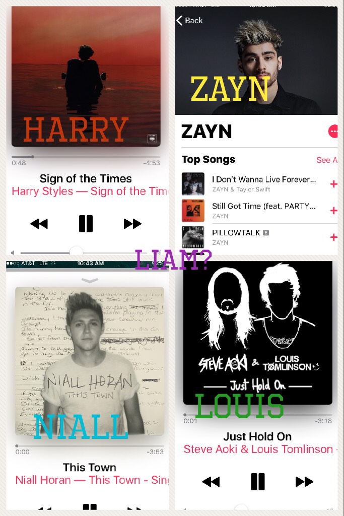 💖Tap💖
Everyone has made a song or albums except for Liam. 