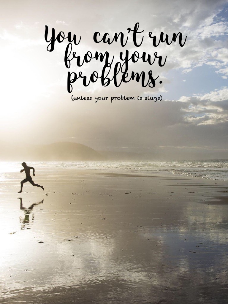 You  can’t run from your problems.