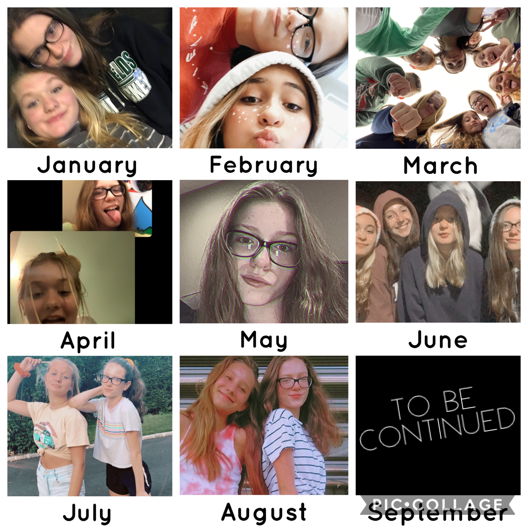 i was bored so i got pics of each month i had!