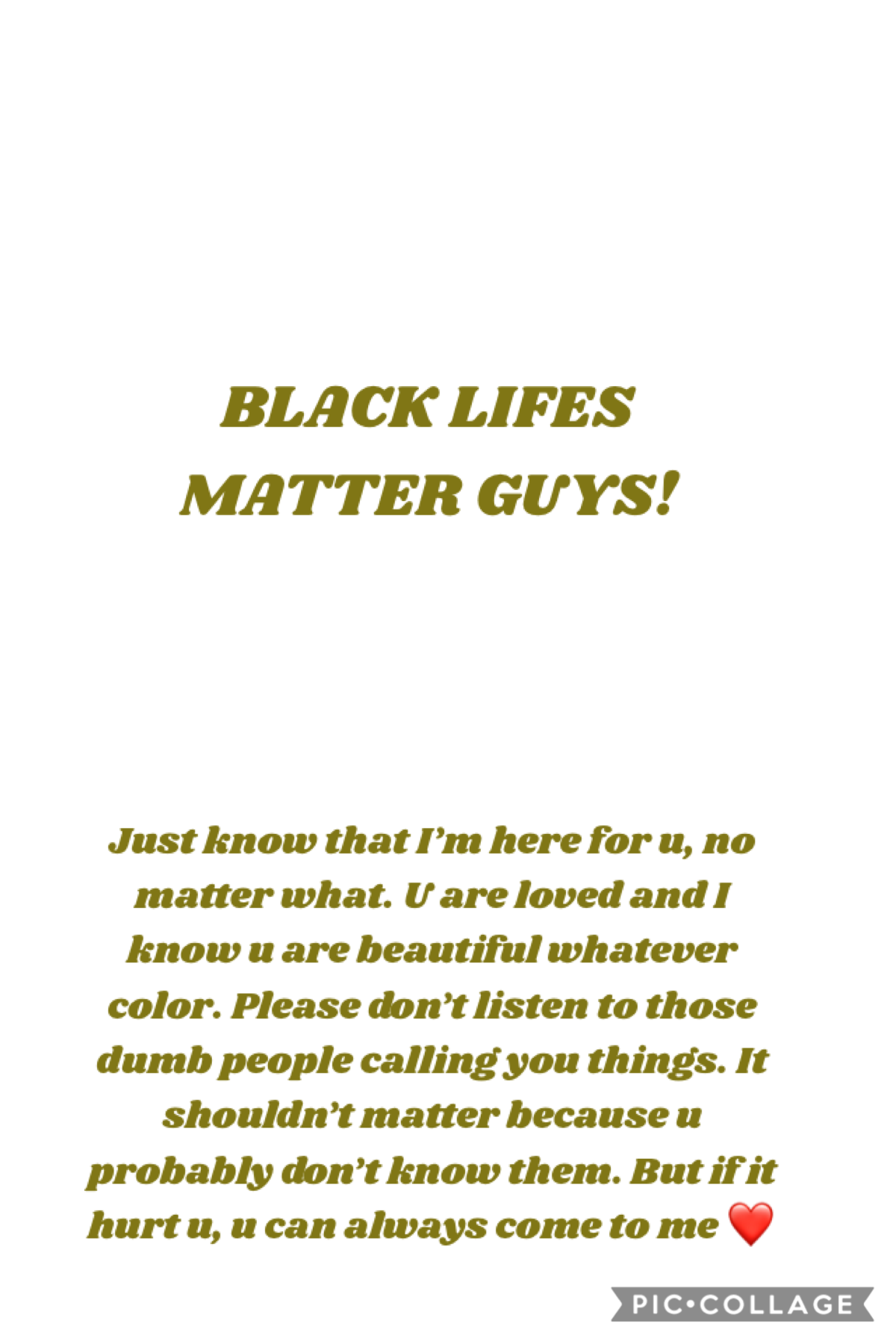 Black Life’s Matter Guys!