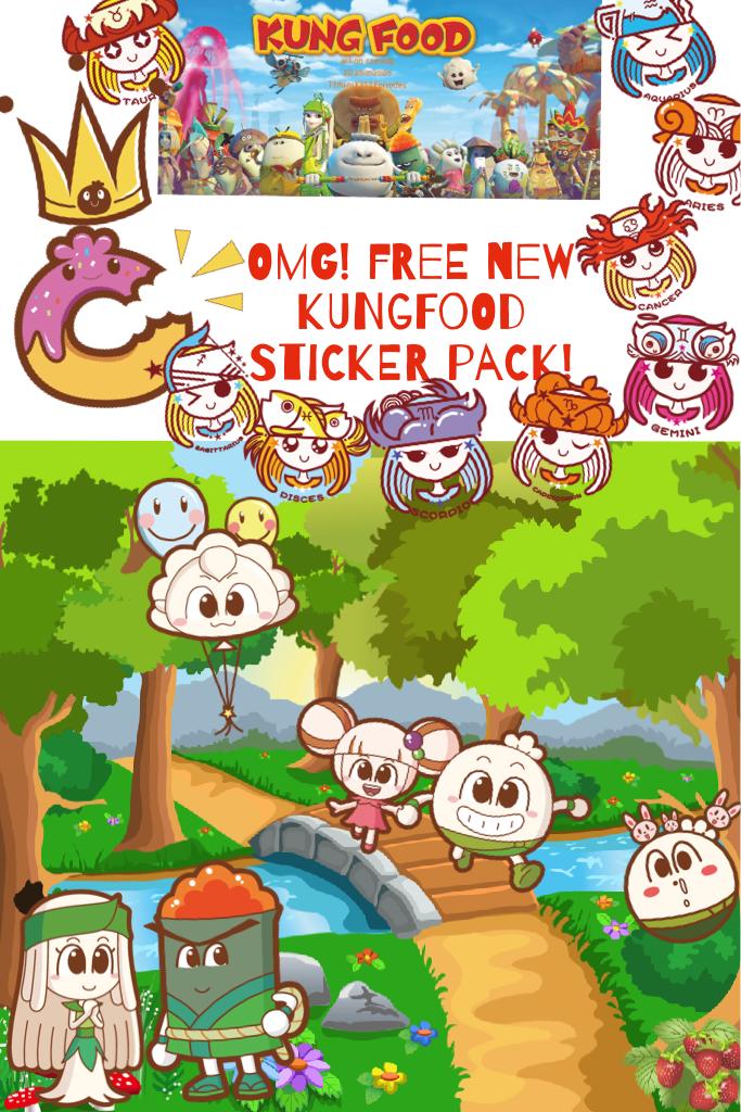 Omg! Free new kungfood sticker pack! Check it out!