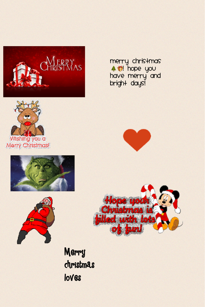 Merry Christmas to My Favorite PicCollage Friends😘! 

Be Merry and Bright✨😻 