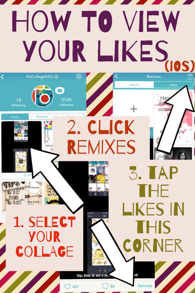 (iOS) How to view your likes!