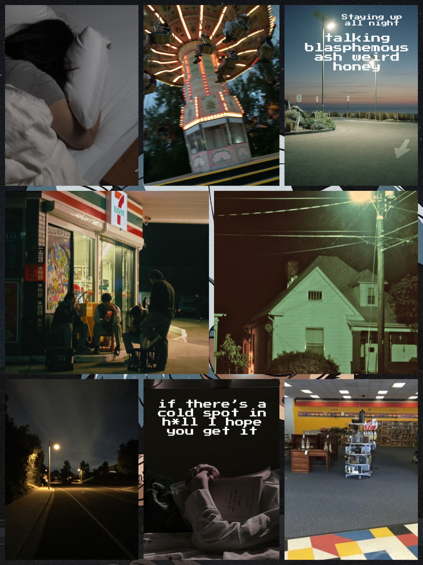 Moodboard Based on Weird Honey by Elvis Depressedly, dedicated to ToastedToasts!