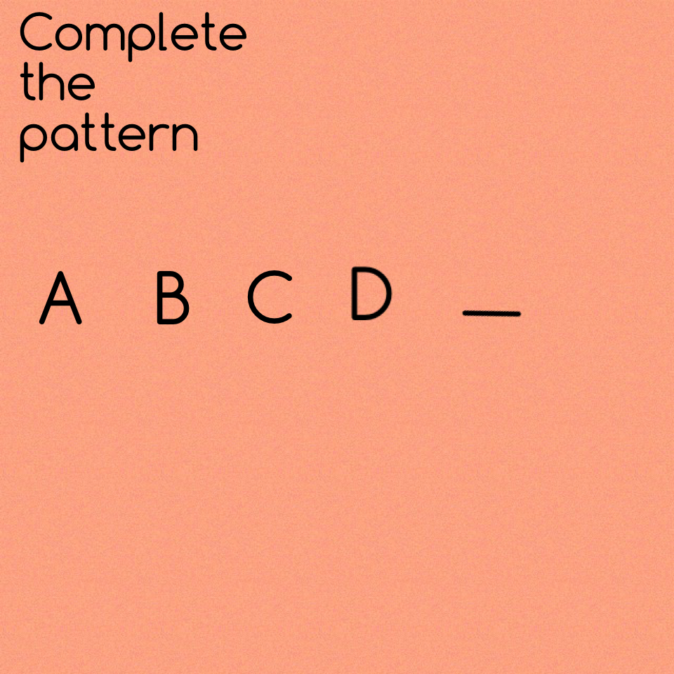 Complete the pattern 