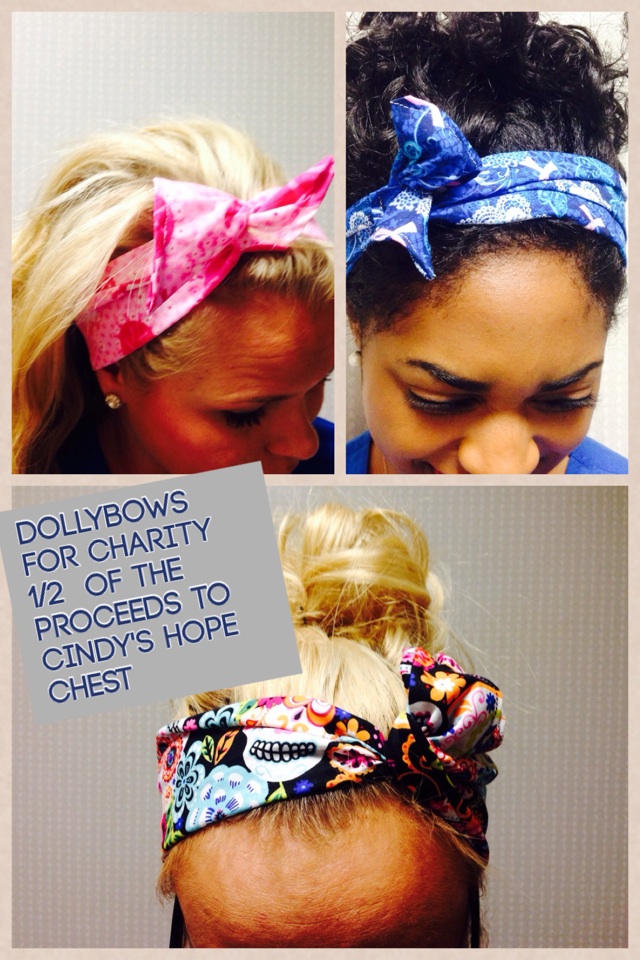DollyBows for Charity 1/2  of the proceeds to Cindy's Hope Chest 