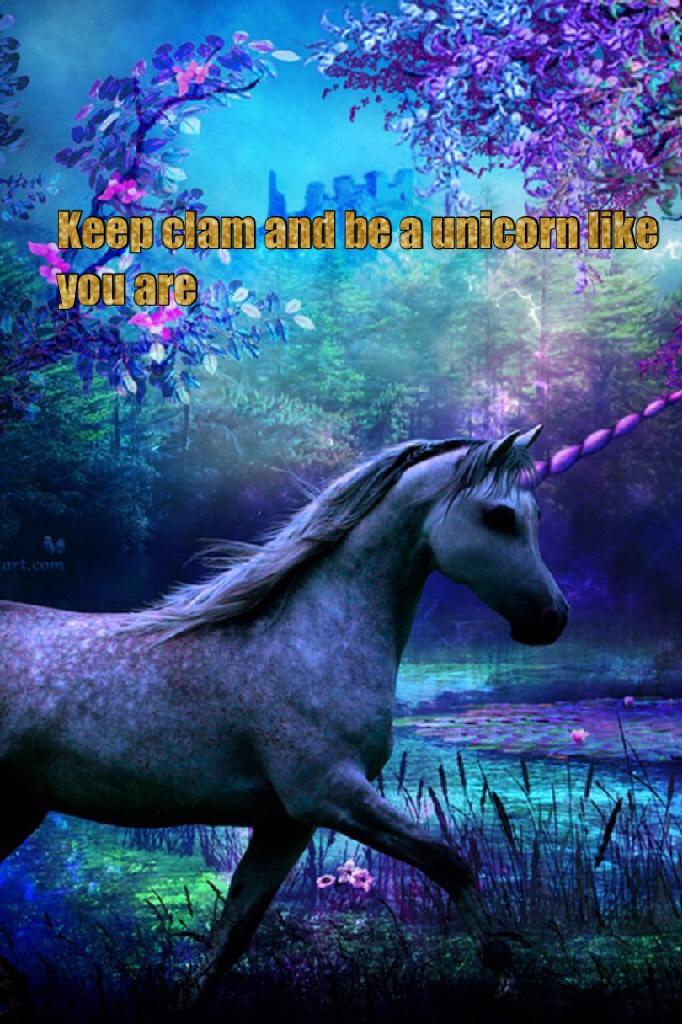Keep clam and be a unicorn like you are