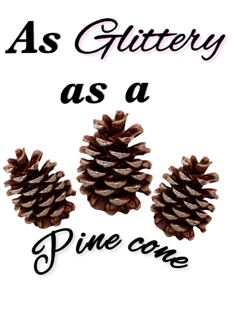 As glittery ✨ as a pine cone🌲