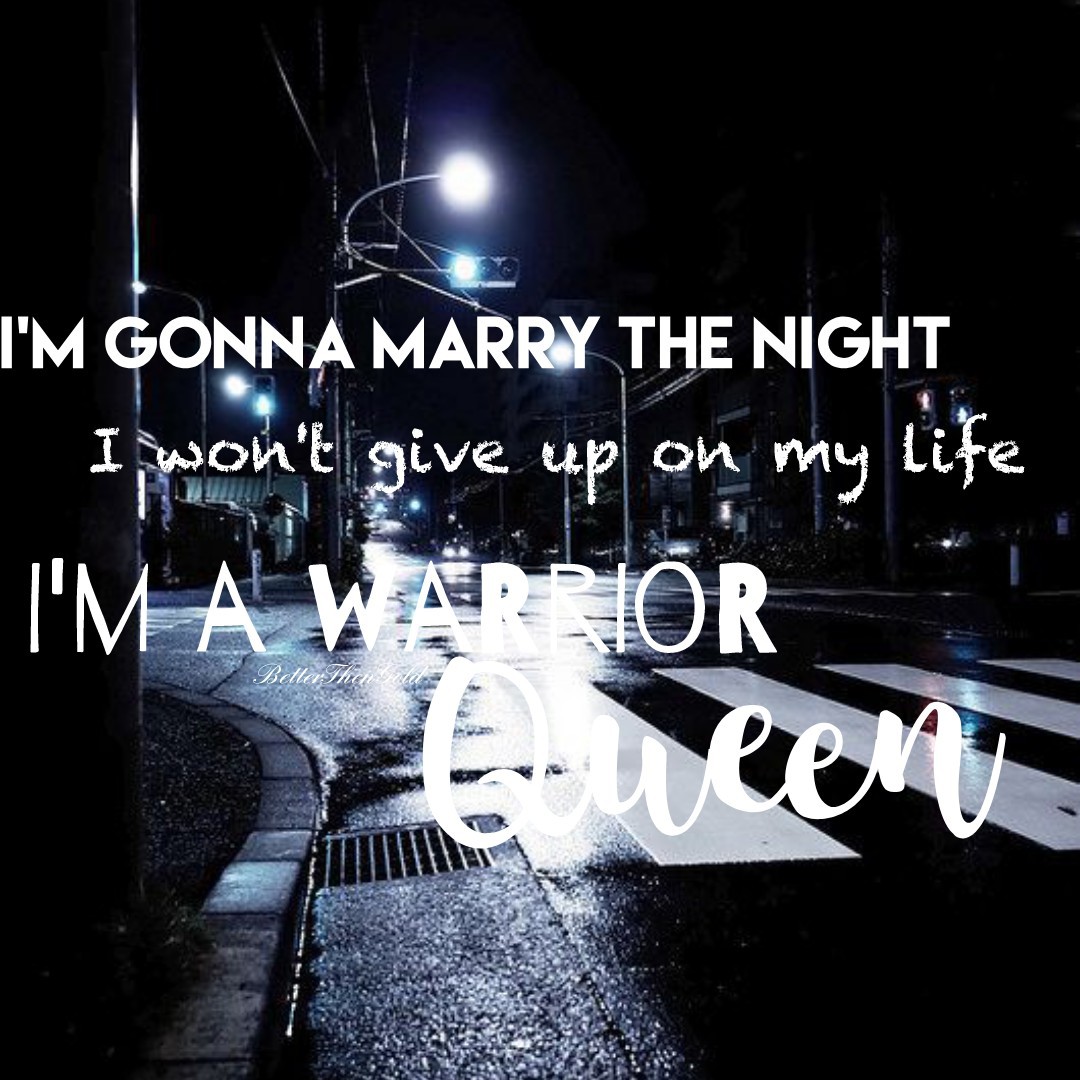 Marry the night - Lady Gaga.
Again thanks to @SummerSeedrian64 ! I had a lot of fun choosing a background for this one!