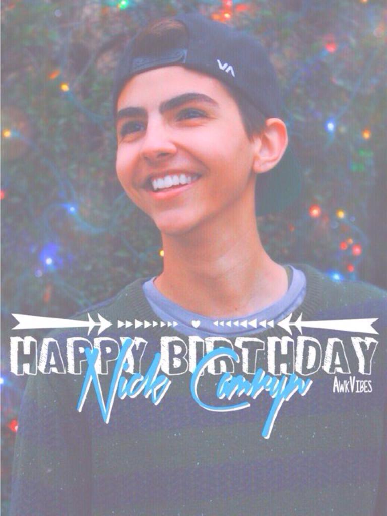 No one probably knows who Nick Camryn is but that's okay because I love him and it's also his birthday (you should probably subscribe his yt and follow his insta:)