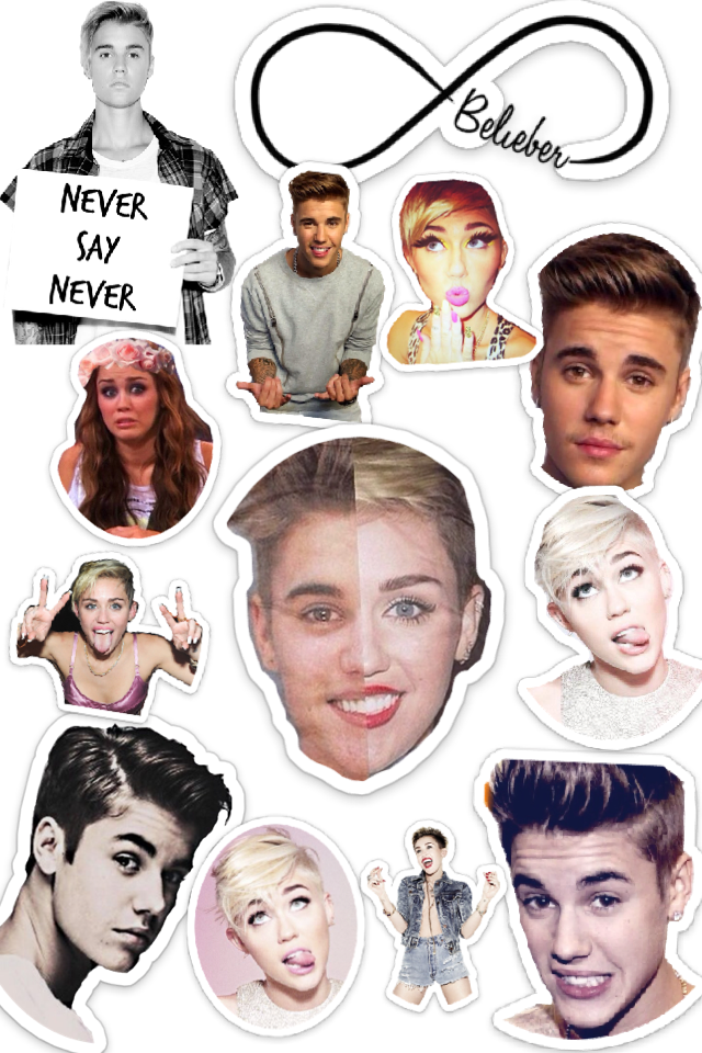 Justin bieber and miley cyrus🌸