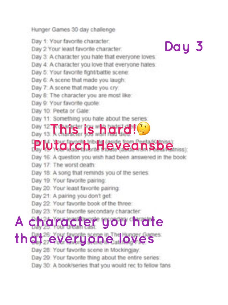 Day 3! This was really hard to do!