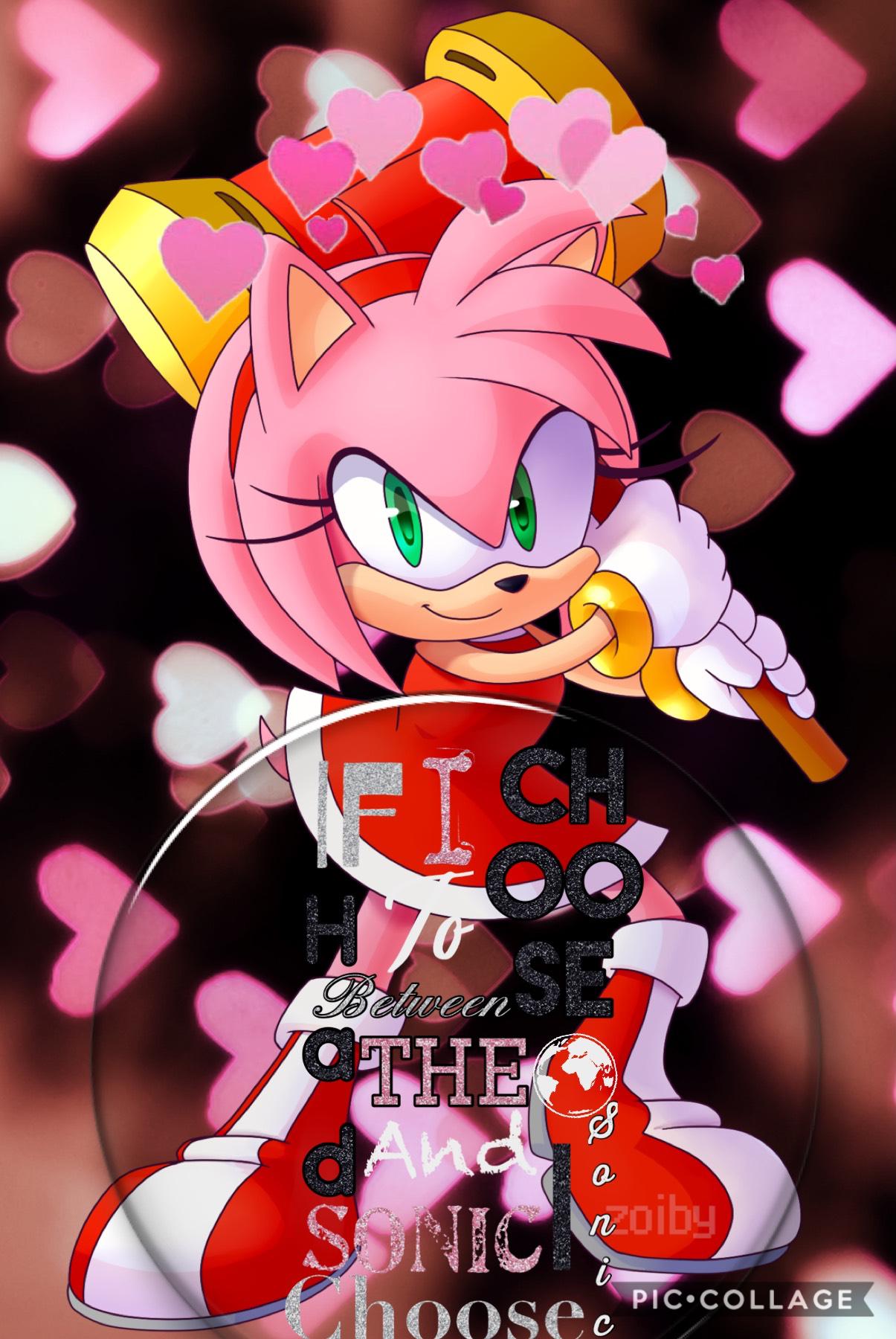 “If I had to choose between the world and sonic I would choose sonic” -Amy rose