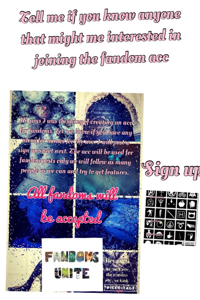 Plz sign up spread the word or post the info on your acc and let people know where to sign up