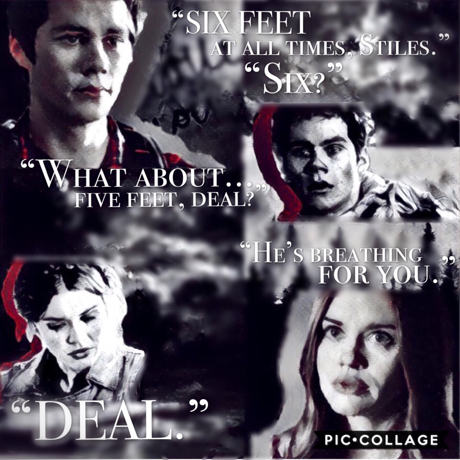 • T A P •

I wanted to make this collage
before I go see the movie. This 
is a stydia collage au based off
the book/movie five feet apart.
there are some incorrect quotes
but one is actually from the book.
I’ll post an actual five feet apart collage when 