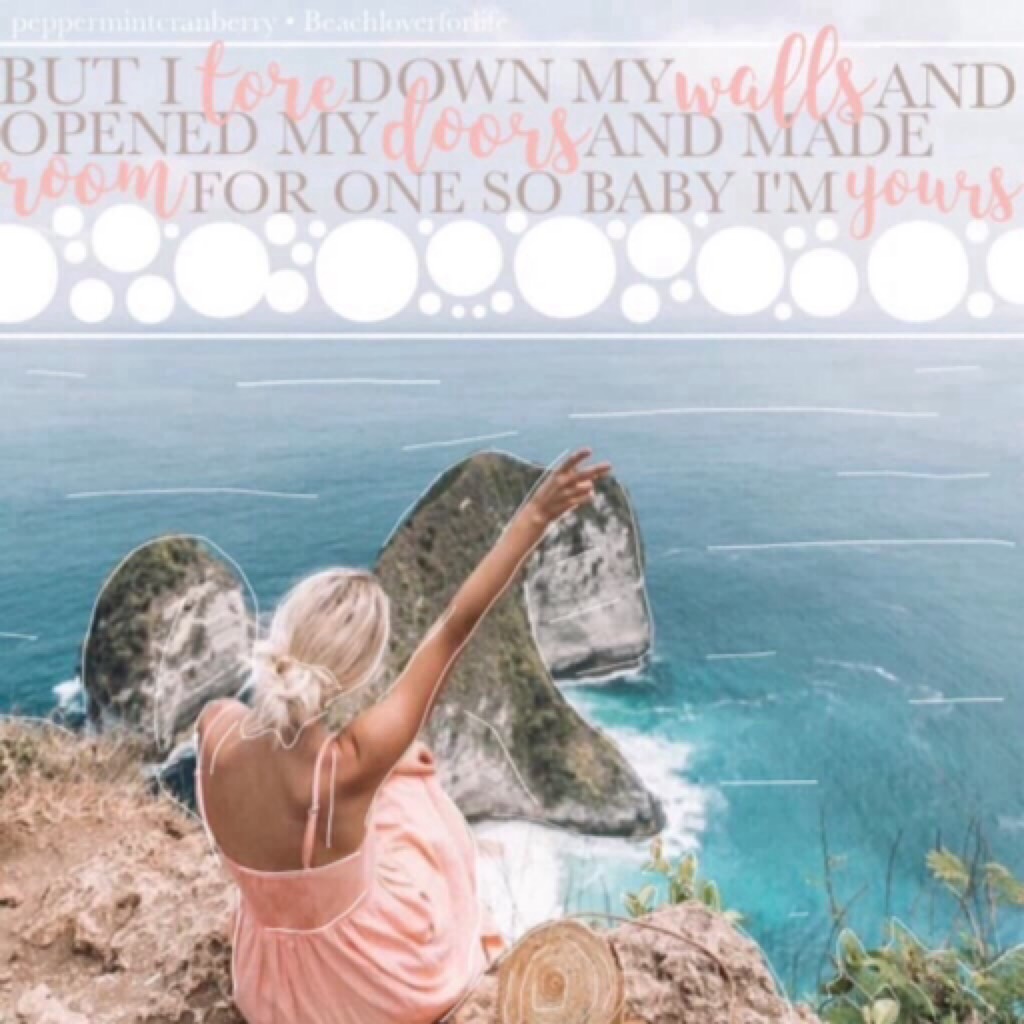 🌸tappy!🌸
hey loves!! Collab with the amazing Beachloverforlife !! I did the text and she did the pic. I love this so much and I hope y'all will too. 
How are you guys doing?? Let's chat in the comments haha
sotd: I'm Yours by Alessia Cara
🌸xoxo, claireeee