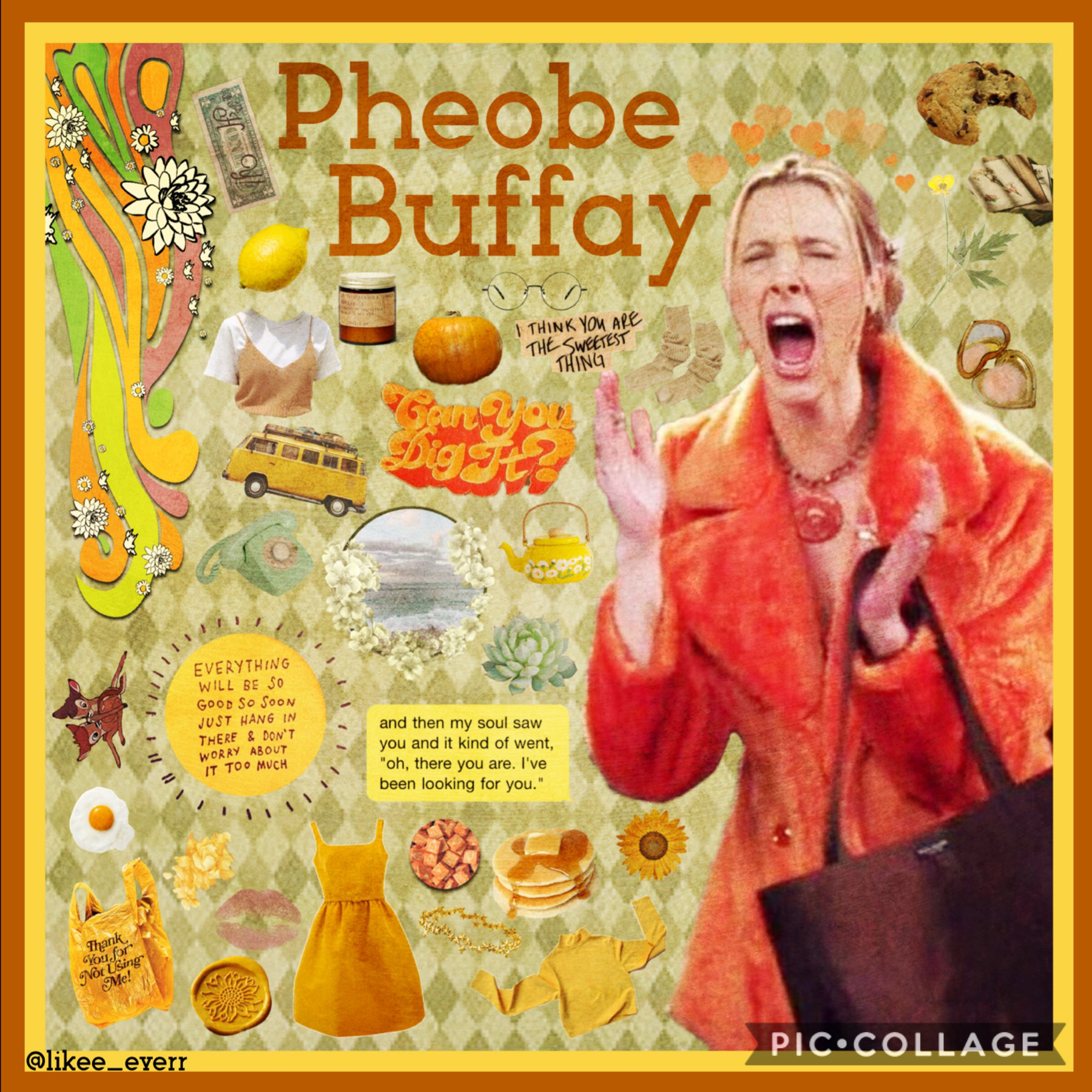 🧡Tap🧡
Moodboard for Pheobe from the tv show Friends!
Q: What is your fav tv show?
A: Friends, New Girl, Miraculous Ladybug, & Sabrina the Teenage Witch(OG version not the Netflix one)