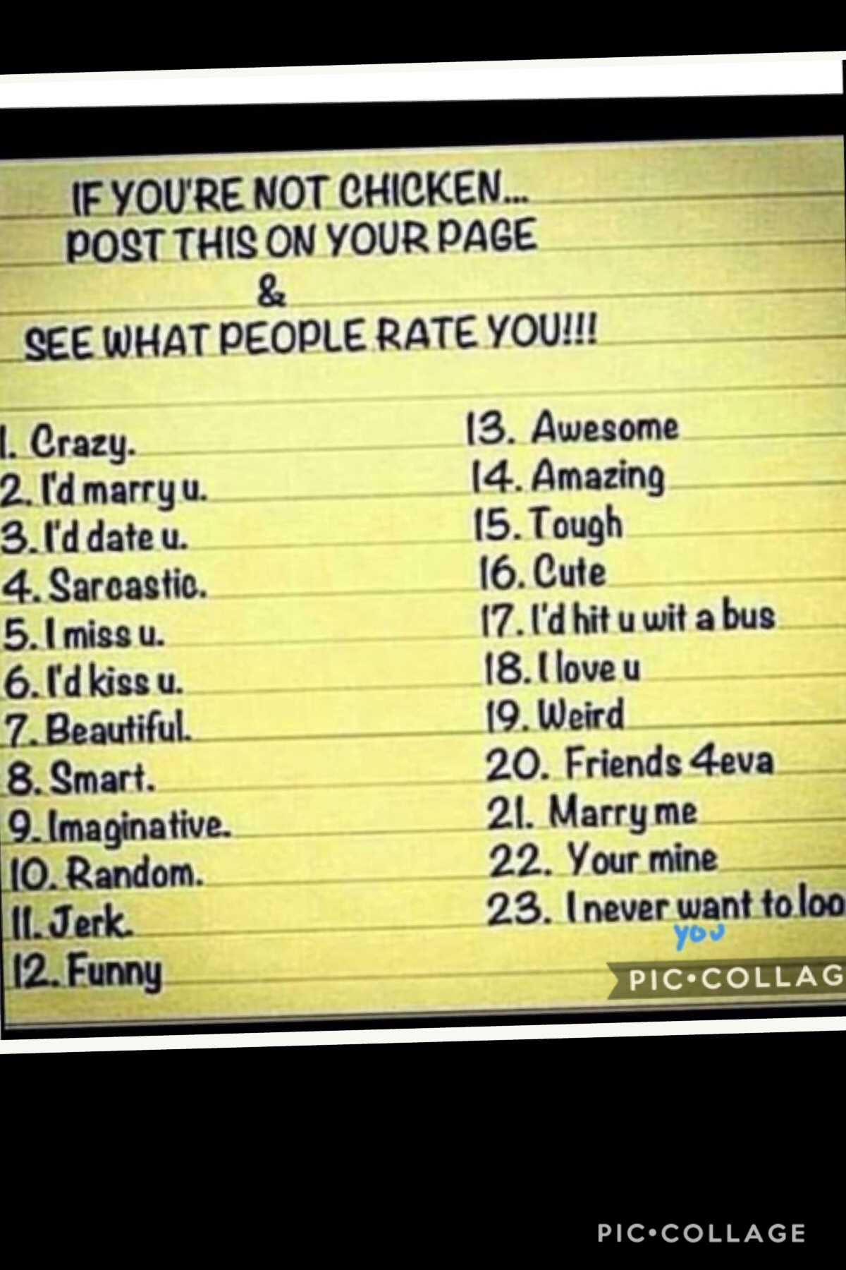 What do u rate me