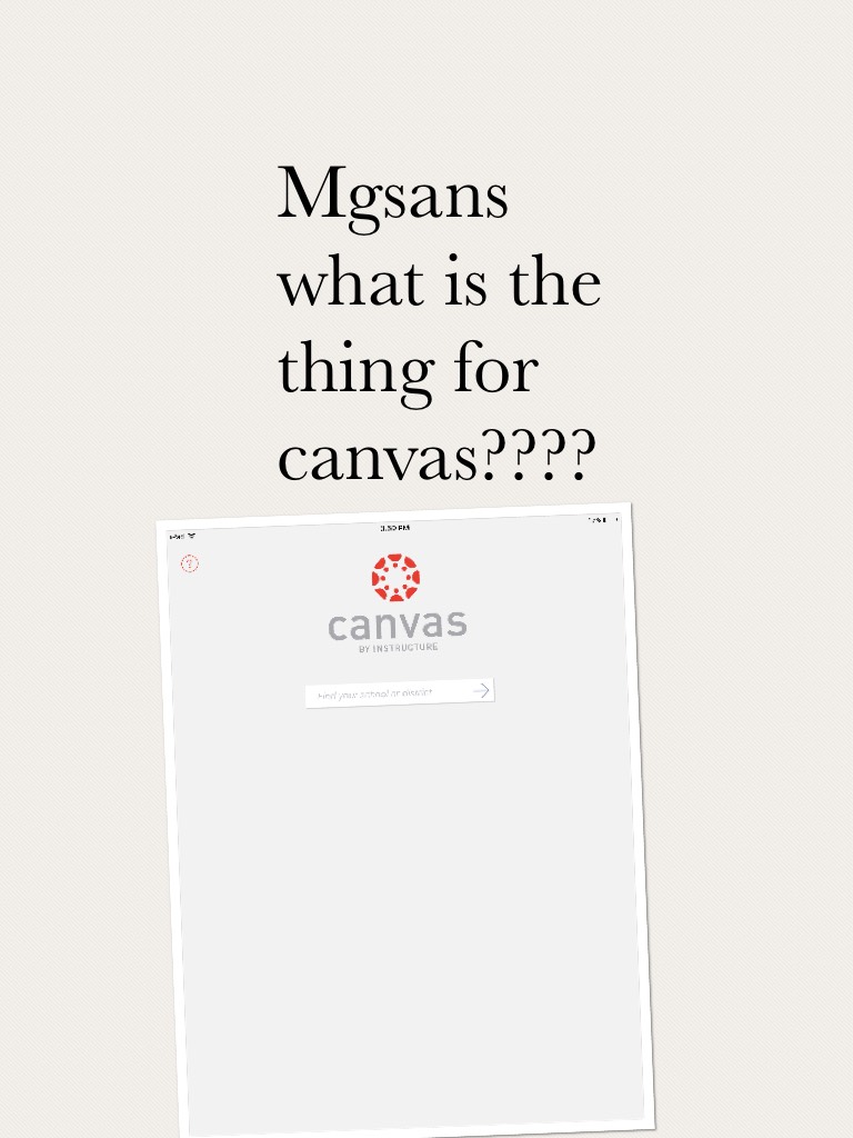 Mgsans what is the thing for canvas???? 