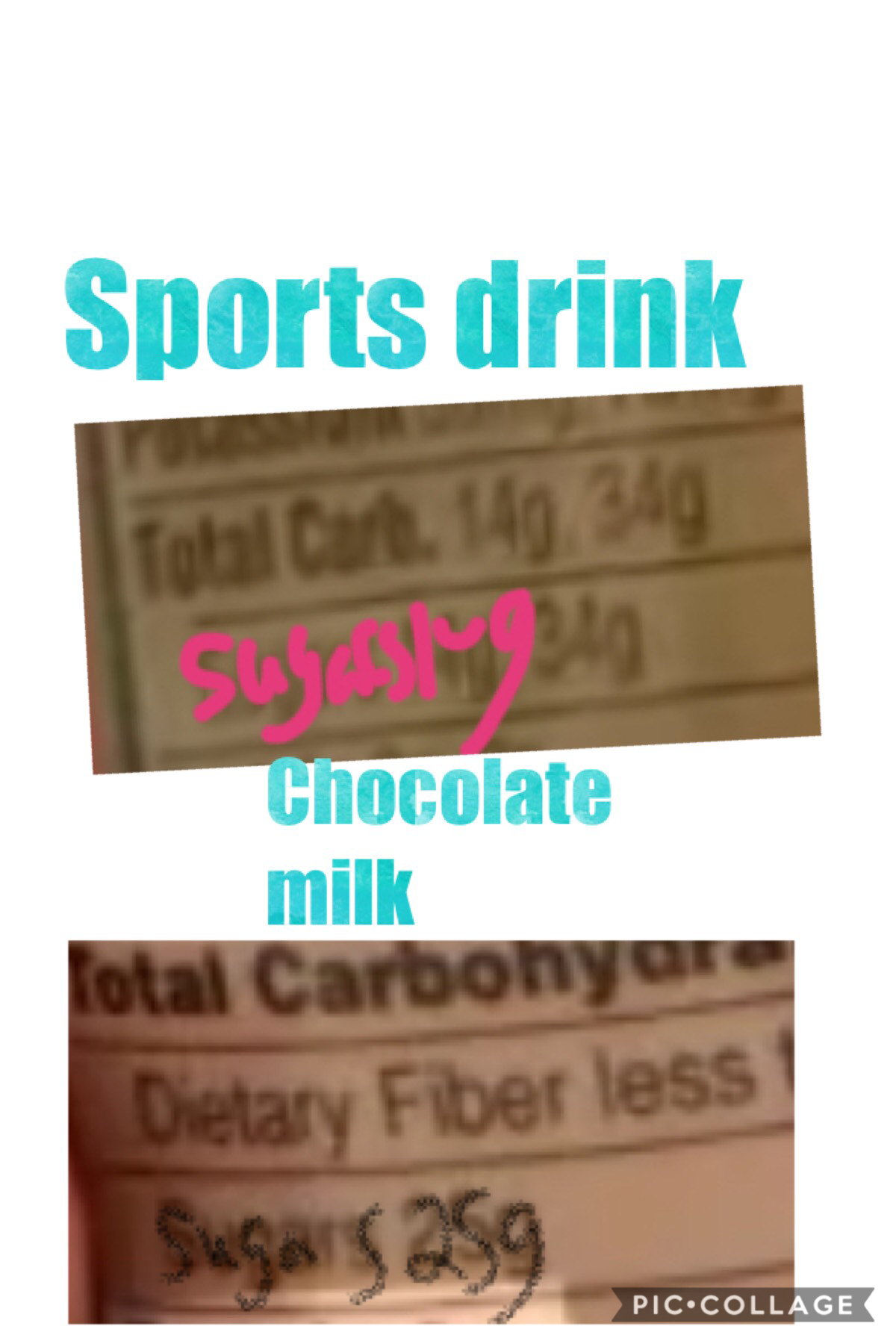 A videos trying to say chocolate milk has less sugar than a sports drink they are liyingg