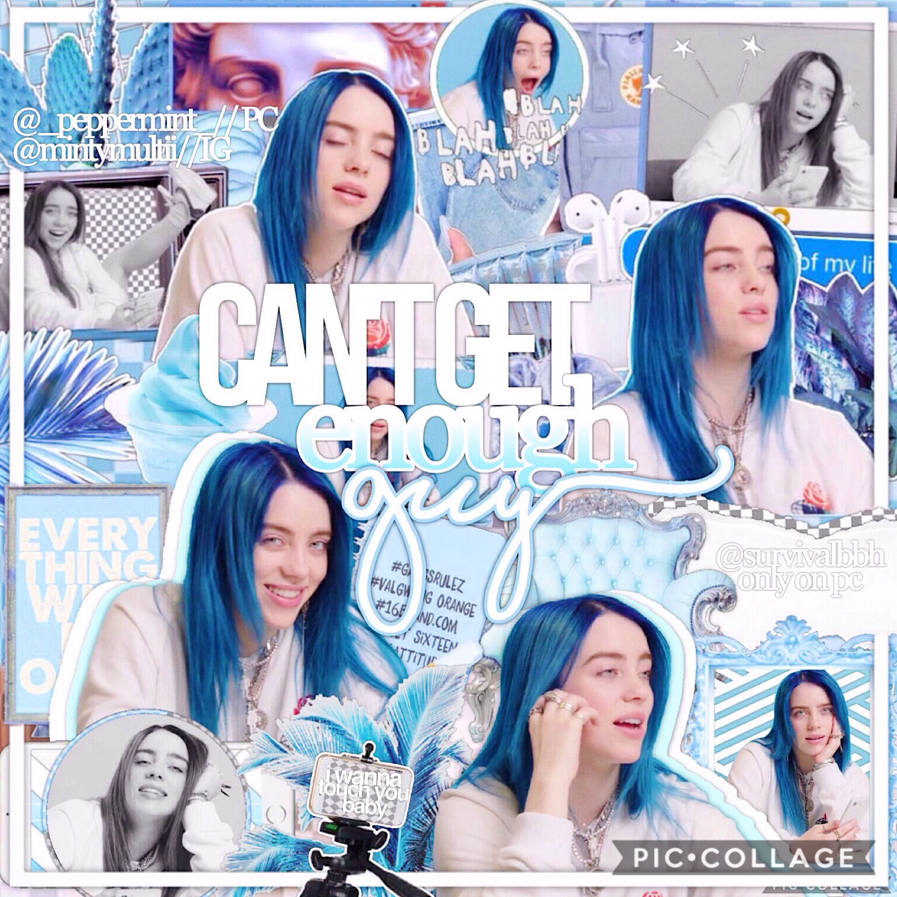 collab with @_peppermint_!!💙 i just noticed this is my first edit of billie, i can't believe i never edited her! ✨ anyways, comment if you would like to collab🐠☁️