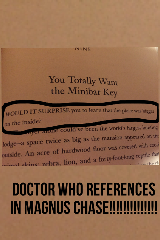 Doctor Who references in Magnus Chase!!!!!!!!!!!!!! 