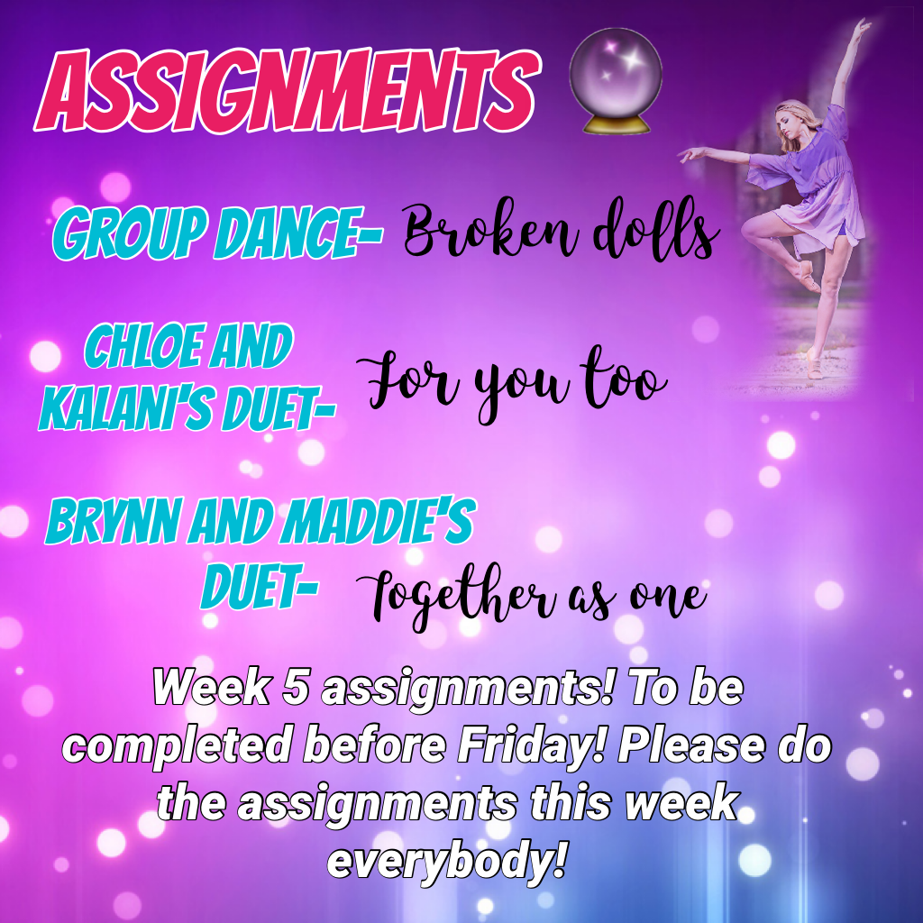Week 5 Assignments💜👑🙌🏼