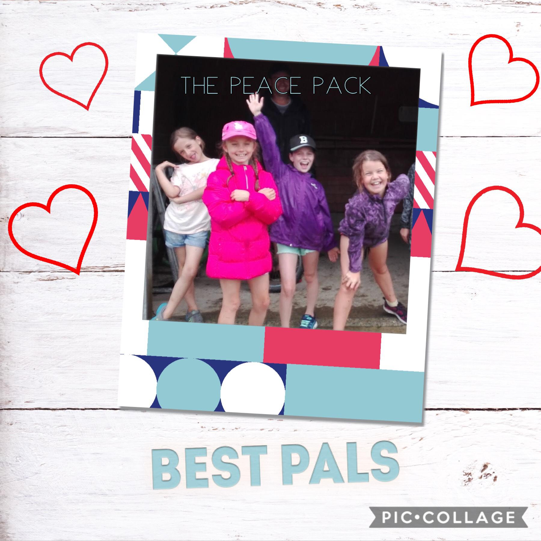 Btw this is the Peace Pack our group of friends, I am the on wearing the pink jacket, to the right of me is my girl Esme at the left end is Hannah (but we call her Hannah banana and to the right of Hannah is briar 