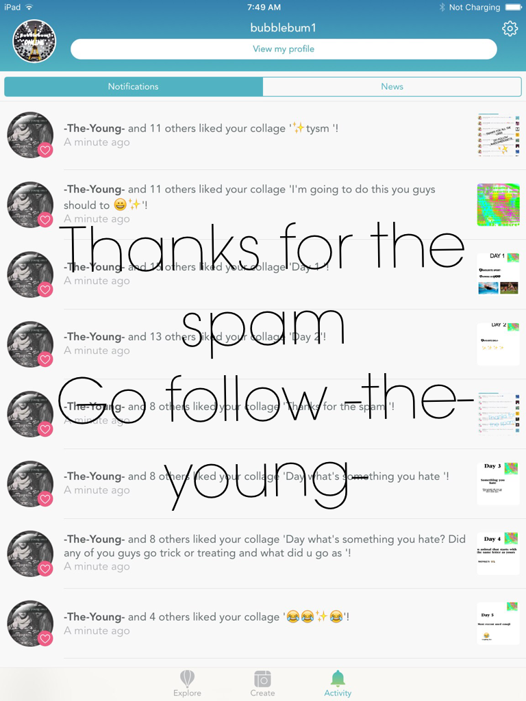 Thanks for the spam 
Go follow -the-young- 