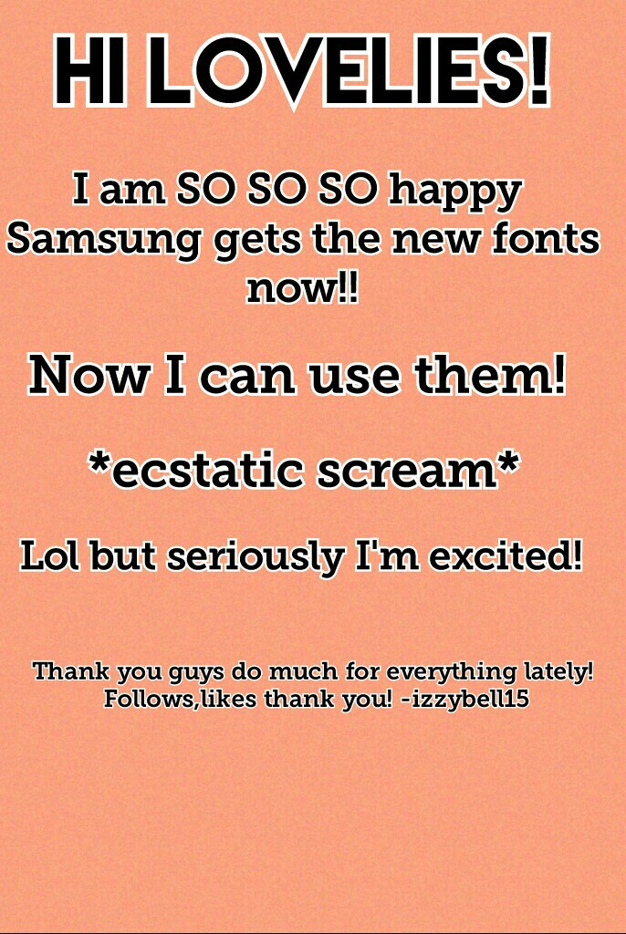 Yay for new fonts!!!!!