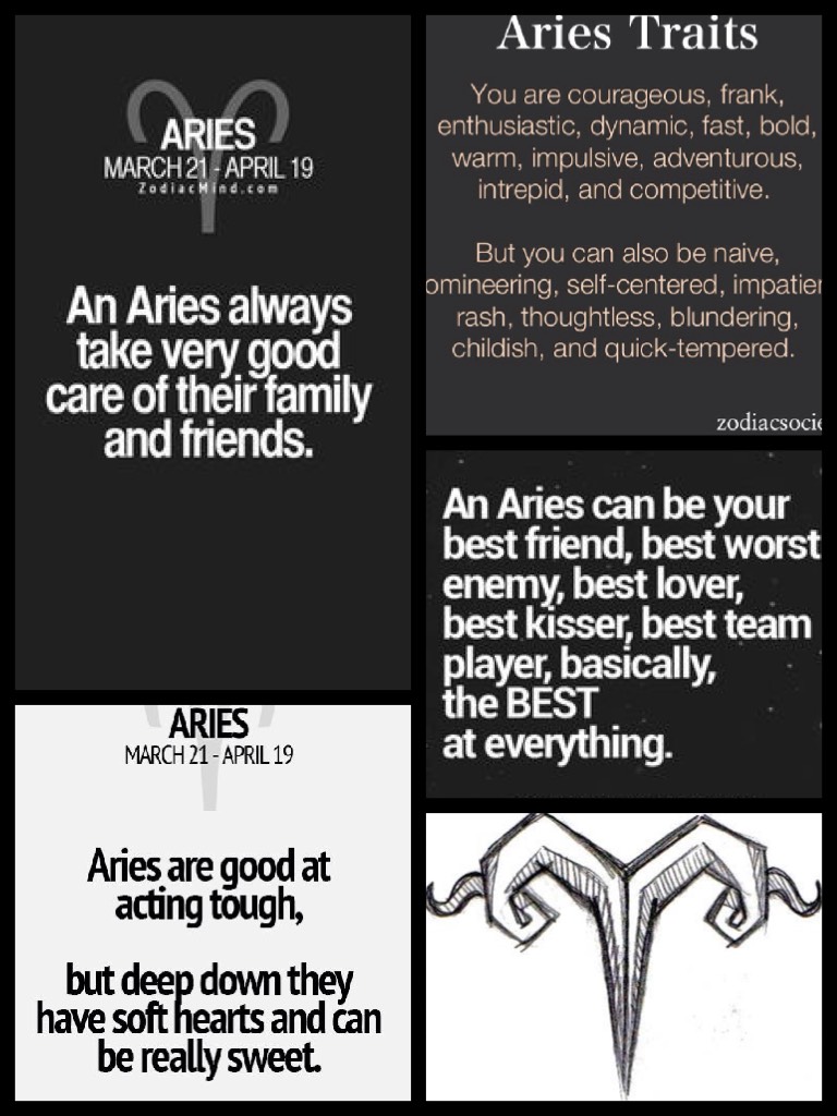 As an Aries I am overprotective over people I love sometimes I defend people I don't know. I have a good heart but get on my bad side and you'll regret messing with my fam.