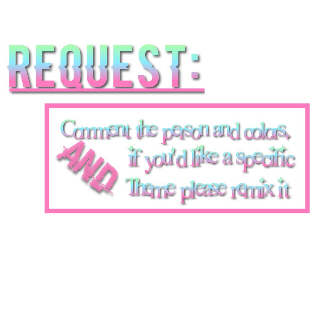 ❤️T A P ❤️
Sorry if the font is hard to read: please comment the colors and person! if u want a specific theme remix it!
