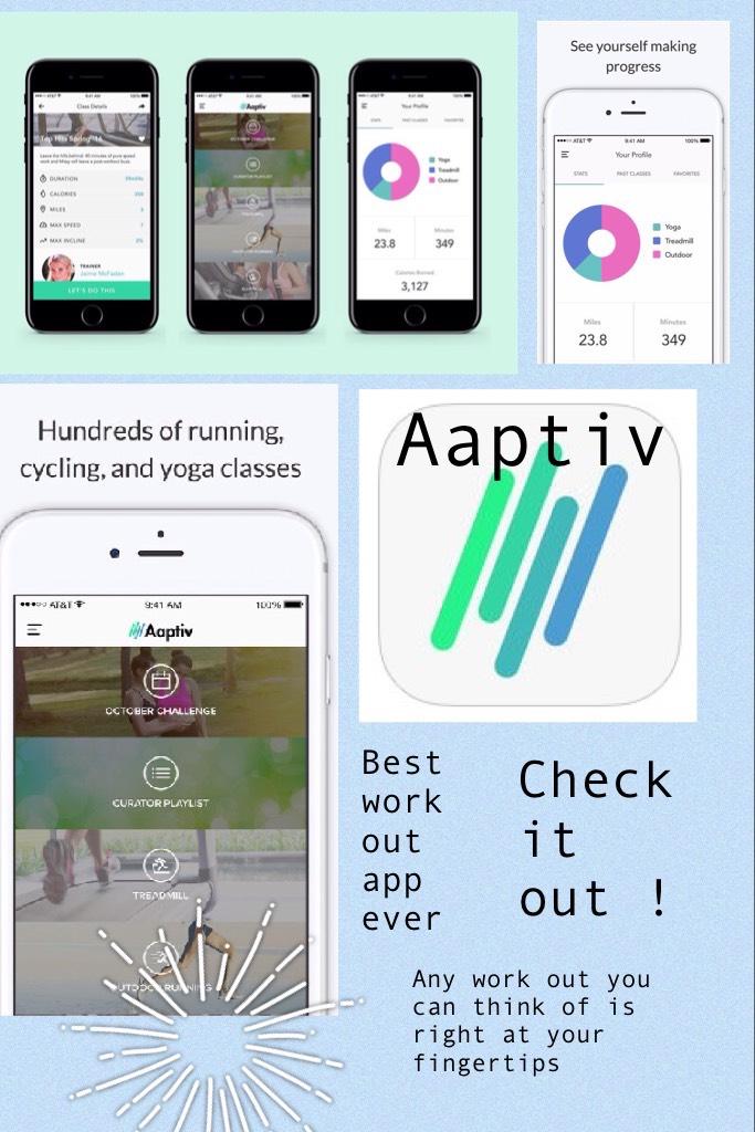 Tap here 


Aaptiv is awesome! Go find it on the App Store for free right now !!
