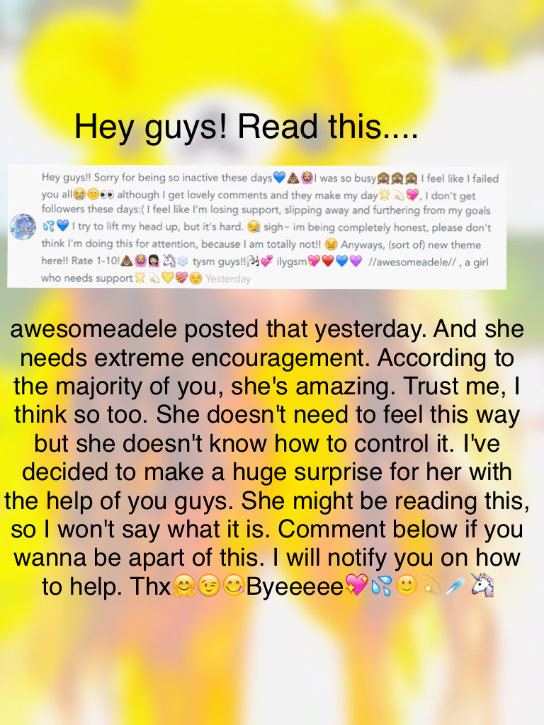 Let's do this guys! 💫🤗🙂She's not gonna believe it💖☄💦🦄We are going to help her so much👌🏽👌🏽👌🏽👌🏽👍🏽👍🏽👍🏽👍🏽