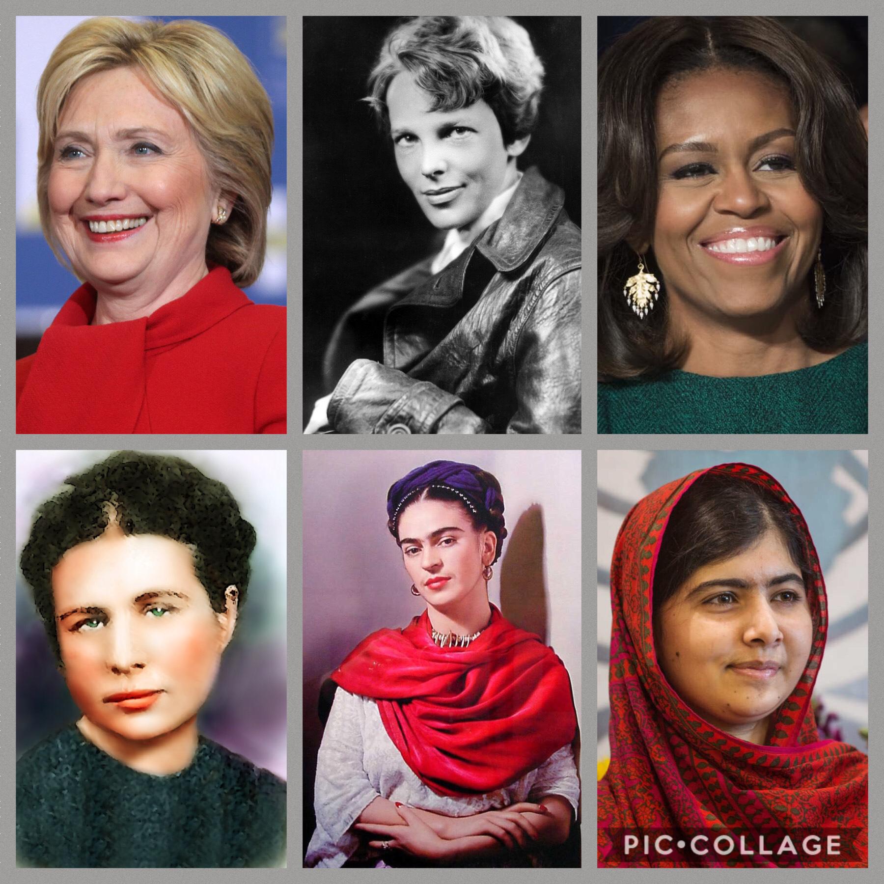 Hillary Clinton, Amelia Earhart, Michelle Obama, Irena Sendlerowa, Frida Kahlo, Malala Yousafzai. 😍