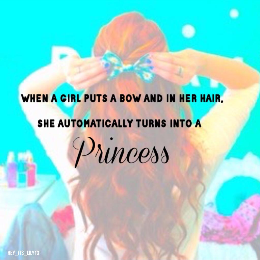 When a girl wears a bow she is royalty🌸🎀👑